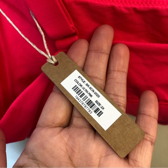 Skims Fits Everybody Scoop Neck Bra Ultra Pink Size 2X NWT - Picture 5 of 6